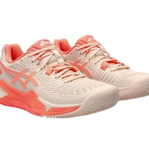 11975-ZAPATILLA ASICS GEL RESOLUTION 9 PEARL PINK/SUN CORAL