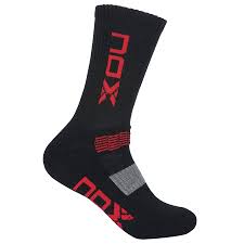 3909-CALCETIN NOX NEGRO LOGO ROJO