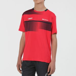 2806-CAMISETA BULLPADEL REDULLU JR CARMESI FLUOR TALLA 14