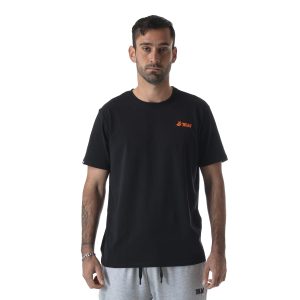 12200-POLERA TILKI COTTON LEHINDE NEGRO/NARANJO