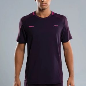 9048-CAMISETA NOX HOMBRE PRO MORA ROSA